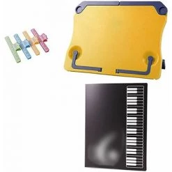 Partitions Musique Stand Réglable Titulaire De Livre PorteClips Et Pages Papier Clips Cookbook Lecture Stand Portable FUIENKO