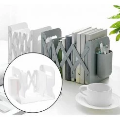 Étagère De Bureau Extensible Avec Serrelivres Réglable Avec Portestylo Support De Livre Rétractable Pour Bureaumaison Et Sall FUIENKO 9 Étagère De Bureau Extensible Avec Serrelivres Réglable Avec Portestylo Support De Livre Rétractable Pour Bureaumaison Et Sall FUIENKO -Petit rangement Soldes Magasin 63952021 4