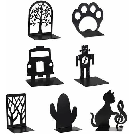 SerreLivres En Métal évidé En Deux Pièces SerreLivres Pour Livres Lourds SerreLivres 2PCS FUIENKO 5 SerreLivres En Métal évidé En Deux Pièces SerreLivres Pour Livres Lourds SerreLivres 2PCS FUIENKO – Image 3