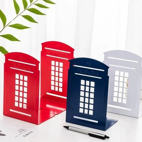 Serrelivres En Métal Pour Organisation De Bureaucabine Téléphoniquestyle Rétro Britannique 2PCS FUIENKO 4 Serrelivres En Métal Pour Organisation De Bureaucabine Téléphoniquestyle Rétro Britannique 2PCS FUIENKO – Image 2