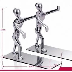 Serre-livres En Acier Inoxydable, Pour Supporter Des Livres Grands Et Lourds Argent FUIENKO -Petit rangement Soldes Magasin 63952051 3