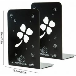 Serre-livres Métal, Serre-Livres Lot, Organisateur Détagère Robuste, Support De Livre à Base Antidérapante FUIENKO -Petit rangement Soldes Magasin 63952053 3