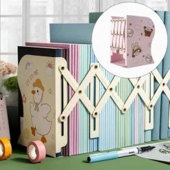 SerreLivres Réglables PorteLivre Pour MagazineOrganisateur De BureauDossier Vertical En Papier FUIENKO -Petit rangement Soldes Magasin 63952062 2