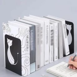 Serre-Livres Serre-Livres En Métal Résistant Pour Bureaux Serre-Livres Supports Serre-Livres Décoratifs FUIENKO -Petit rangement Soldes Magasin 63952066 3