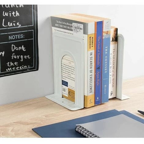 Serre-livres Lourds En Métal Pour Etagères (12 Pièces) - 6 Paires FUIENKO 5 Serre-livres Lourds En Métal Pour Etagères (12 Pièces) - 6 Paires FUIENKO – Image 3