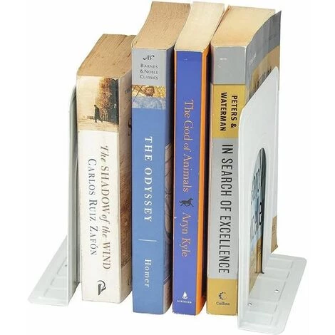 Serre-livres Lourds En Métal Pour Etagères (12 Pièces) - 6 Paires FUIENKO 6 Serre-livres Lourds En Métal Pour Etagères (12 Pièces) - 6 Paires FUIENKO – Image 4
