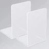 Serrelivres En Plastique Acrylique Transparent Pour Chambre à Coucherbibliothèquebureaufournitures Scolairescadeau 2PCS FUIENKO -Petit rangement Soldes Magasin 63952096 1
