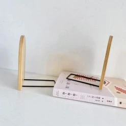 Serre-livres Support De Livre En Bambou étagère De Rangement De Bureau Créative FUIENKO -Petit rangement Soldes Magasin 63952097 3