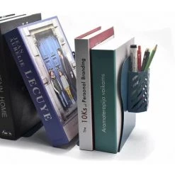 Serre-Livres Réglable En Métal, Décoratif Réglable En Métal Livre En Métal Étagère Organisateur FUIENKO -Petit rangement Soldes Magasin 63952114 3