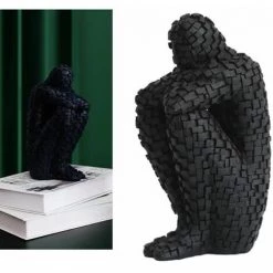 Figurine En Résine Serre-livres étagère Bureau à Domicile Décor Moderne Noir Blanc 2 Pièces FUIENKO 9 Figurine En Résine Serre-livres étagère Bureau à Domicile Décor Moderne Noir Blanc 2 Pièces FUIENKO -Petit rangement Soldes Magasin 63952117 4