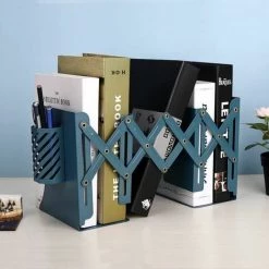 Serre-Livres En Métal Réglable En Fer, Serre-Livres Avec Porte-Stylo Pour La Maison, Le Bureau, L'école, La Bibliothèque FUIENKO -Petit rangement Soldes Magasin 63952123 4