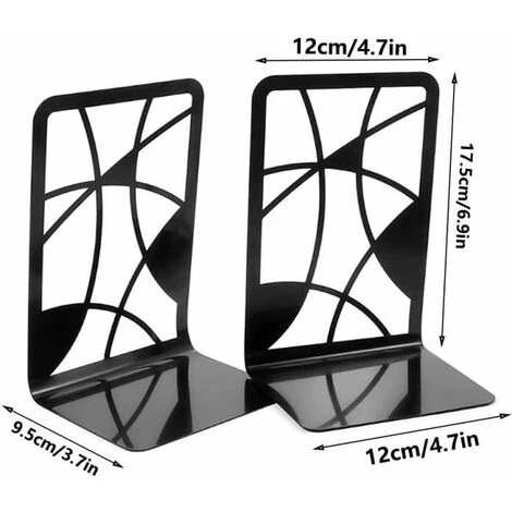 Serre Livres En Métal, Serre Livres Pour Le Bureau, Serre Livre Ntidérapante, Pour Tenir Des Livres,2 Pièces FUIENKO 5 Serre Livres En Métal, Serre Livres Pour Le Bureau, Serre Livre Ntidérapante, Pour Tenir Des Livres,2 Pièces FUIENKO – Image 3