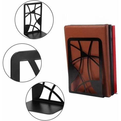 Serre Livres En Métal, Serre Livres Pour Le Bureau, Serre Livre Ntidérapante, Pour Tenir Des Livres,2 Pièces FUIENKO 6 Serre Livres En Métal, Serre Livres Pour Le Bureau, Serre Livre Ntidérapante, Pour Tenir Des Livres,2 Pièces FUIENKO – Image 4