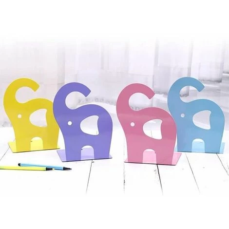 Serre Livres Dessin Animé Elephant Metal Bookendenends For Enfants Décoratifs Bookends De La Bibliothèque FUIENKO 6 Serre Livres Dessin Animé Elephant Metal Bookendenends For Enfants Décoratifs Bookends De La Bibliothèque FUIENKO – Image 4