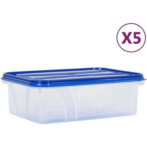 VidaXL Récipients De Stockage Des Aliments Avec Couvercles 10 Pcs PP - Transparent 3 VidaXL Récipients De Stockage Des Aliments Avec Couvercles 10 Pcs PP - Transparent