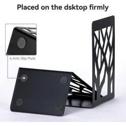 CHANCEY Serre Livre, Cale Livre En Métal, Serre Livres Noir, Serre-Livres, Innovant Presse Livre(Le Noir 1 Paire)- Bloc Livre Pour Enfants, Bureaux, Écoles, Salons, Librairie Et Bibliothèque,SEMAket -Petit rangement Soldes Magasin 64014516 2