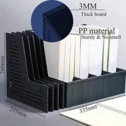 Porte-revues Creux Pliable Avec 4 Compartiments Pour L'école, Le Bureau FUIENKO -Petit rangement Soldes Magasin 64032610 2