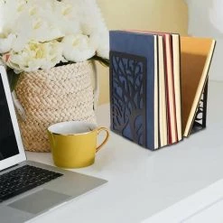 Serre-livres Terrazzo En Forme D'éventail Fait à La Main,1 Paire,blanc FUIENKO -Petit rangement Soldes Magasin 64032626 2