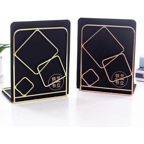 Serre-livres En Marbre Et Blanc Forme Géométrique De Serre-livres Antidérapants,noir FUIENKO 6 Serre-livres En Marbre Et Blanc Forme Géométrique De Serre-livres Antidérapants,noir FUIENKO – Image 4