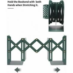 Serre-Livres Réglable En Métal,Robustes Avec Porte-Stylo FUIENKO -Petit rangement Soldes Magasin 64032631 3