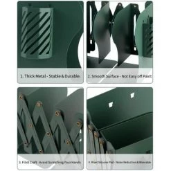 Serre-Livres Réglable En Métal,Robustes Avec Porte-Stylo FUIENKO -Petit rangement Soldes Magasin 64032631 4