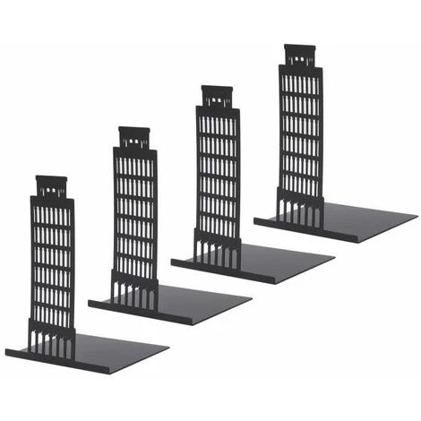 Serre-livres En Métal Style Architectural Décoratif Antidérapant,Noir,4pcs FUIENKO 3 Serre-livres En Métal Style Architectural Décoratif Antidérapant,Noir,4pcs FUIENKO