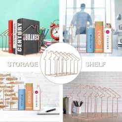 Porte-Revues Classeur De Fichiers 5 Maison Forme Métal Fil De Stockage De Fichiers FUIENKO -Petit rangement Soldes Magasin 64032649 3