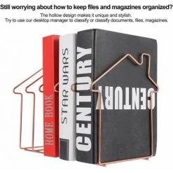 Porte-Revues Classeur De Fichiers 5 Maison Forme Métal Fil De Stockage De Fichiers FUIENKO -Petit rangement Soldes Magasin 64032649 4