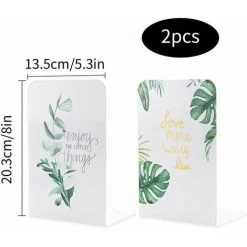 Serre Livre Cale Livre En Métal Serre-Livres Durables Lourd Solide étagère,1 Paire FUIENKO -Petit rangement Soldes Magasin 64032657 2