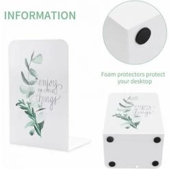 Serre Livre Cale Livre En Métal Serre-Livres Durables Lourd Solide étagère,1 Paire FUIENKO -Petit rangement Soldes Magasin 64032657 3