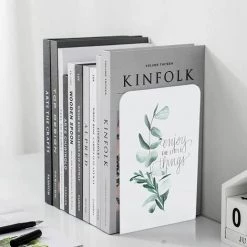 Serre Livre Cale Livre En Métal Serre-Livres Durables Lourd Solide étagère,1 Paire FUIENKO -Petit rangement Soldes Magasin 64032657 4