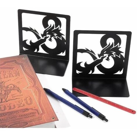 Porte-Livres En Métal Antidérapant,Serre-Livres Décoratifs En Métal Avec Motif De Dragon Creux FUIENKO 5 Porte-Livres En Métal Antidérapant,Serre-Livres Décoratifs En Métal Avec Motif De Dragon Creux FUIENKO – Image 3