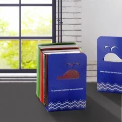 Bloc Livre,Serre Livres Metal Cale Livre Décoratifs étagère à En Métal Robustes,1Paire FUIENKO -Petit rangement Soldes Magasin 64032688 3