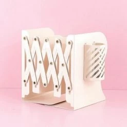 Serre-Livres Avec Pot A Crayon Amovible En Métal Réglable Et Robuste Organiseur FUIENKO