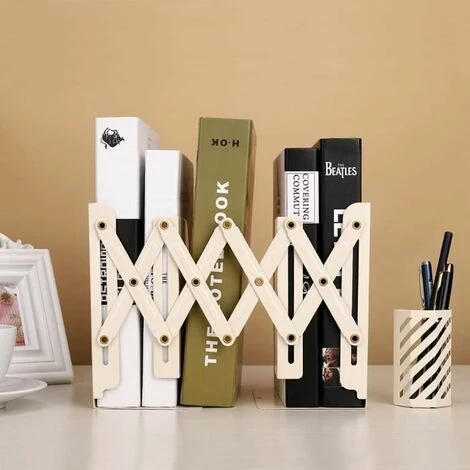 Serre-Livres Avec Pot A Crayon Amovible En Métal Réglable Et Robuste Organiseur FUIENKO 4 Serre-Livres Avec Pot A Crayon Amovible En Métal Réglable Et Robuste Organiseur FUIENKO – Image 2