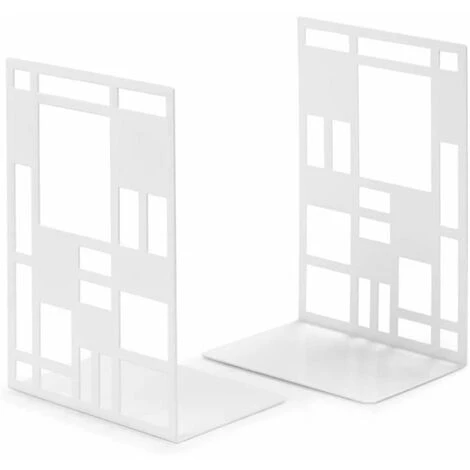 Serre Livre,Cale Livre En Métal,Innovant Presse Livre(1 Paire),Blanc FUIENKO 3 Serre Livre,Cale Livre En Métal,Innovant Presse Livre(1 Paire),Blanc FUIENKO