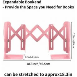 Serre-livres Réglable Extensible En Métal Pour Enfants Antidérapant Pliable,ROSE FUIENKO 7 Serre-livres Réglable Extensible En Métal Pour Enfants Antidérapant Pliable,ROSE FUIENKO -Petit rangement Soldes Magasin 64032720 2