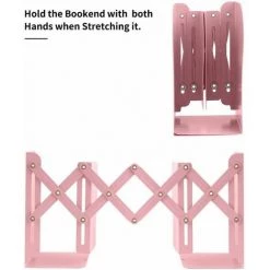 Serre-livres Réglable Extensible En Métal Pour Enfants Antidérapant Pliable,ROSE FUIENKO 8 Serre-livres Réglable Extensible En Métal Pour Enfants Antidérapant Pliable,ROSE FUIENKO -Petit rangement Soldes Magasin 64032720 3
