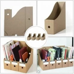 Kraft Magazine Fichier Porte-Revues Dossier De Bureau Papeterie Boîte De Rangement,4Pcs FUIENKO 8 Kraft Magazine Fichier Porte-Revues Dossier De Bureau Papeterie Boîte De Rangement,4Pcs FUIENKO -Petit rangement Soldes Magasin 64032748 3