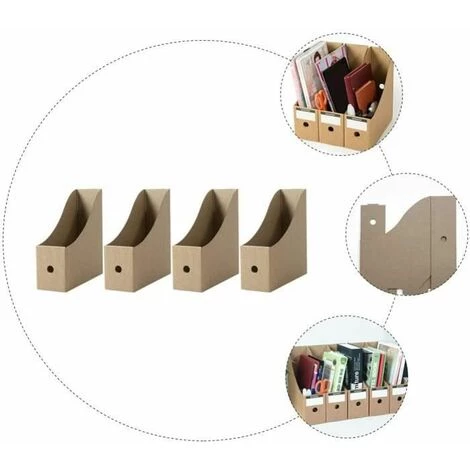 Kraft Magazine Fichier Porte-Revues Dossier De Bureau Papeterie Boîte De Rangement,4Pcs FUIENKO 6 Kraft Magazine Fichier Porte-Revues Dossier De Bureau Papeterie Boîte De Rangement,4Pcs FUIENKO – Image 4