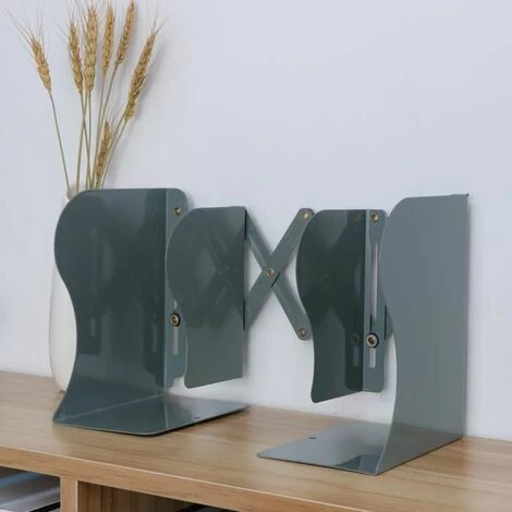 Serre-livre Réglable En Métal, Robuste, Design Moderne Et Décoratif Avec Base Antidérapante (gris) FUIENKO 3 Serre-livre Réglable En Métal, Robuste, Design Moderne Et Décoratif Avec Base Antidérapante (gris) FUIENKO