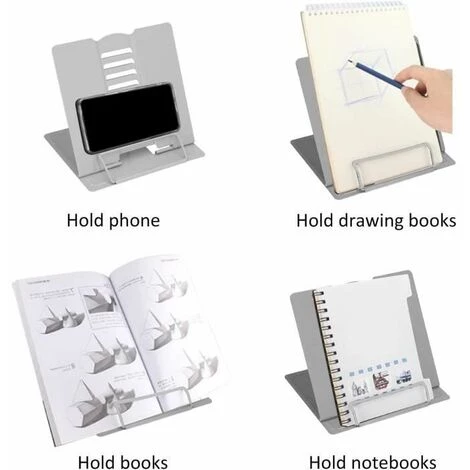 Support De Livre Largement Utilisé En Métal De Qualité Supérieure Pour L'école Pour Le Bureau Pour La Maison FUIENKO 4 Support De Livre Largement Utilisé En Métal De Qualité Supérieure Pour L'école Pour Le Bureau Pour La Maison FUIENKO – Image 2
