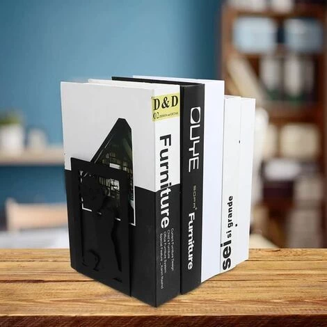 Serrelivres En Métal Pratique Pour Ranger Des Livres 2PCS FUIENKO 4 Serrelivres En Métal Pratique Pour Ranger Des Livres 2PCS FUIENKO – Image 2