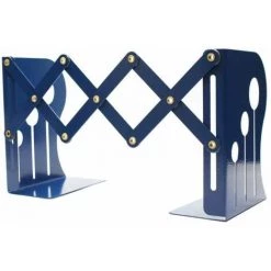 Serre-livres En Métal Robustes Et Réglables Design Moderne Avec Base Antidérapante Petit Format Bleu 16.5x13cm FUIENKO -Petit rangement Soldes Magasin 64032846 3