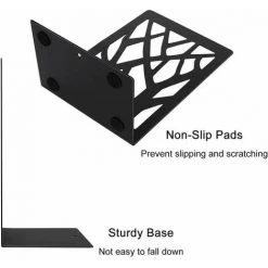 Serre Livre, étagère à Livre En Métal Antidérapante, Presse-Livre Robuste, Cale Livre En Métal, 1 Paire FUIENKO -Petit rangement Soldes Magasin 64032881 3