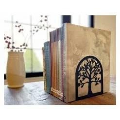 DECKON Serre-livres Décoratifs, Serre-livres Arbre De Vie, Serre-livres En Métal, Serre-livres Noirs, Serre-livres Pour étagères, Serre-livres Pour Livres Lourds, Porte-livres Pour Bureau à Domicile, Serre-livres Robustes -Petit rangement Soldes Magasin 64077934 3