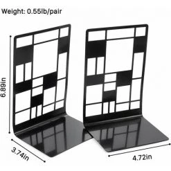 DECKON Extrémités De Livre, Serre-livres, Bouts De Livre Pour étagères, Serre-livres Robuste En Métal Antidérapant 3 Paires Pour Livres Lourds, Support Décoratif De Séparateur De Livre, Supports De Butoir De Livre De Conception D'art Abstrait Pour Le Bureau, La 8 DECKON Extrémités De Livre, Serre-livres, Bouts De Livre Pour étagères, Serre-livres Robuste En Métal Antidérapant 3 Paires Pour Livres Lourds, Support Décoratif De Séparateur De Livre, Supports De Butoir De Livre De Conception D'art Abstrait Pour Le Bureau, La -Petit rangement Soldes Magasin 64078199 2