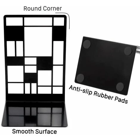 DECKON Extrémités De Livre, Serre-livres, Bouts De Livre Pour étagères, Serre-livres Robuste En Métal Antidérapant 3 Paires Pour Livres Lourds, Support Décoratif De Séparateur De Livre, Supports De Butoir De Livre De Conception D'art Abstrait Pour Le Bureau, La 5 DECKON Extrémités De Livre, Serre-livres, Bouts De Livre Pour étagères, Serre-livres Robuste En Métal Antidérapant 3 Paires Pour Livres Lourds, Support Décoratif De Séparateur De Livre, Supports De Butoir De Livre De Conception D'art Abstrait Pour Le Bureau, La – Image 3