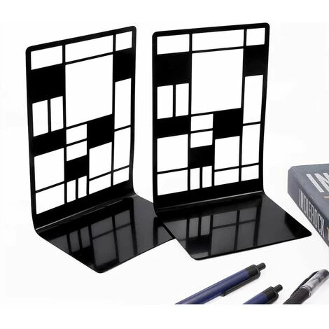 DECKON Extrémités De Livre, Serre-livres, Bouts De Livre Pour étagères, Serre-livres Robuste En Métal Antidérapant 3 Paires Pour Livres Lourds, Support Décoratif De Séparateur De Livre, Supports De Butoir De Livre De Conception D'art Abstrait Pour Le Bureau, La 6 DECKON Extrémités De Livre, Serre-livres, Bouts De Livre Pour étagères, Serre-livres Robuste En Métal Antidérapant 3 Paires Pour Livres Lourds, Support Décoratif De Séparateur De Livre, Supports De Butoir De Livre De Conception D'art Abstrait Pour Le Bureau, La – Image 4