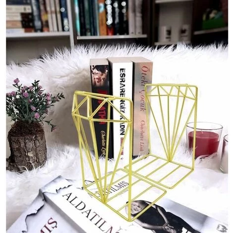 Extrémités De Livres, En Métal, Support Pour étagères, Design Artistique Géométrique FUIENKO 4 Extrémités De Livres, En Métal, Support Pour étagères, Design Artistique Géométrique FUIENKO – Image 2